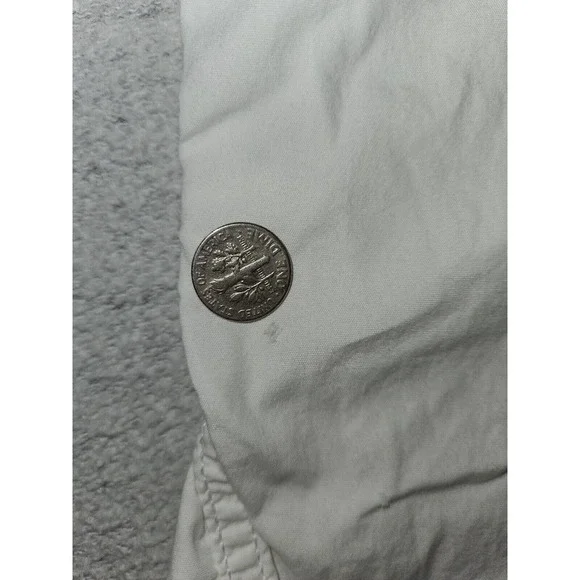 Chico's Capri Pants 2 Crop Women's White Cargo Pockets Casual Preppy - Picture 10 of 10